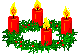 Die 4. Adventskranzkerze